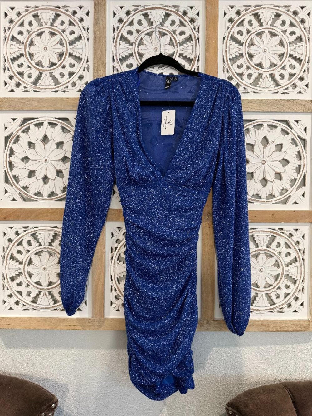 Windsor Impeccable Shine Glitter Mesh Party Dress